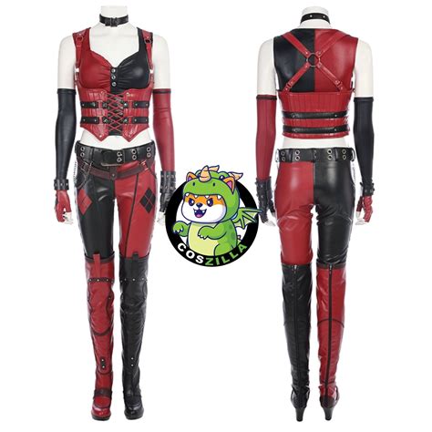 harley quinn rotes kleid|Harley quinnn cosplay costume